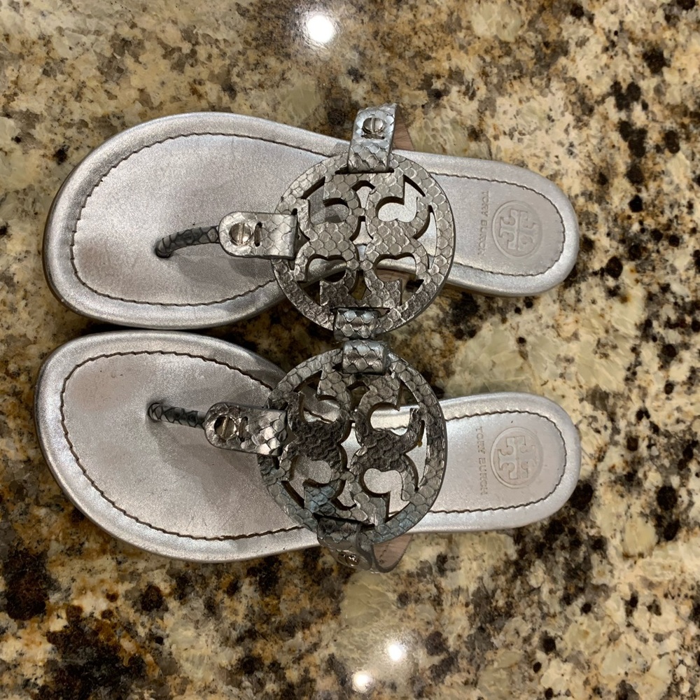Tory Burch Miller Sandals Silver 4